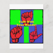 Sprich mit deinen Händen! Postkarte (Vorderseite)