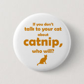 "Sprich mit deiner Katze..." Button (Vorderseite)