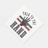 Sprich mit dem Hand Distressed Hand Spaß Serviette (Ecke)