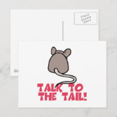 Sprich mit der Schwanzmaus Postkarte (Vorne/Hinten)