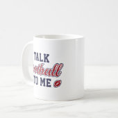 Sprich mit mir Fußball Kaffeetasse (Vorderseite Links)