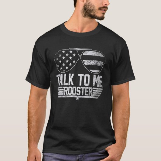 Sprich mit mir Hahn Huhn T-Shirt (Vorderseite)