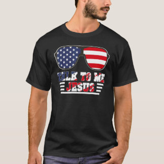 Sprich mit mir Jesus uns Flagge Christlich T-Shirt
