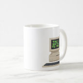 SPRICH MIT MIR ÜBER DATEN VINTAGE-COMPUTER KAFFEETASSE (VorderseiteRechts)