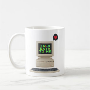 SPRICH MIT MIR ÜBER DATEN VINTAGE-COMPUTER KAFFEETASSE