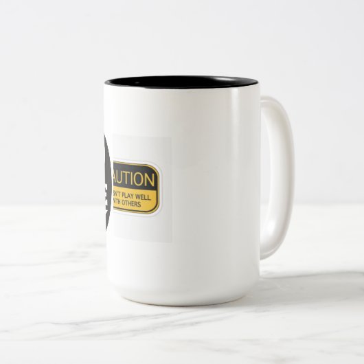 Sprich mit mir über die Gänsevisionäre-Tasse Zweifarbige Tasse (VorderseiteRechts)