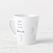 Sprich mit mir über Tanz! Schöne Tasse für Tänzer (Linke Ecke)