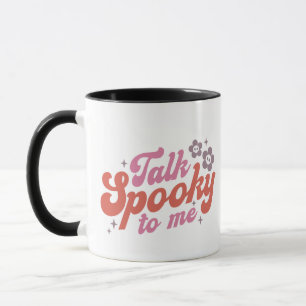 Sprich mit mir über weißes Halloween Tasse