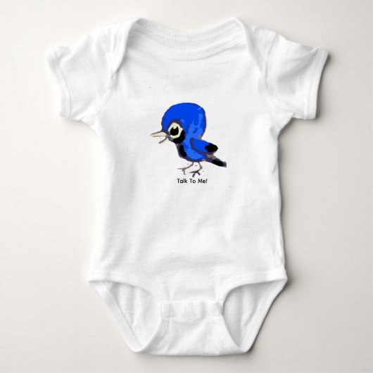 Sprich mit mir Vogel Baby Strampler (Vorderseite)