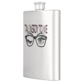 Sprich Nerdy mit mir Geek Glasses Winking Eye Gree Flachmann (Links)