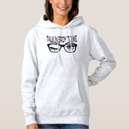 Sprich Nerdy mit mir Geek Glasses Winking Eye Hoodie