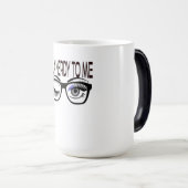 Sprich Nerdy mit mir Geek Glasses Winking Eye Verwandlungstasse (VorderseiteRechts)