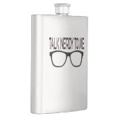 Sprich Nerdy mit mir mit Black Geek Brillen Flachmann (Rechts)