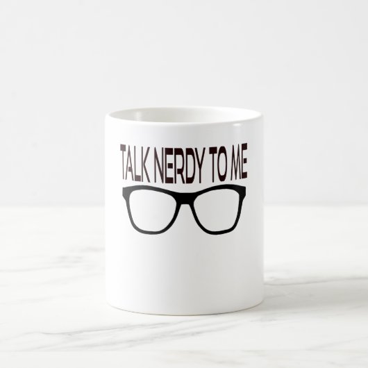 Sprich Nerdy mit mir mit Black Geek Brillen Kaffeetasse (Mittel)