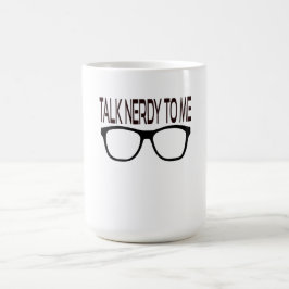 Sprich Nerdy mit mir mit Black Geek Brillen Verwandlungstasse