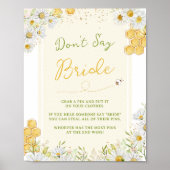 Sprich nicht Bride Bumblebee Honey Bee Bridal Game Poster (Vorne)
