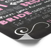 Sprich nicht Bride Calkboard Wäschespin Poster (Ecke)