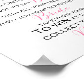 Sprich nicht Bride Game Sign Poster (Ecke)