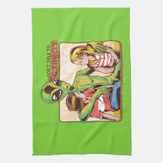 Sprich nicht mit Fremden Geschirrtuch (Vertikal)