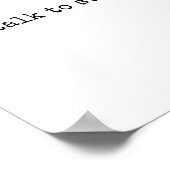 - Sprich nicht mit Fremden - Witziges Sprichwort Poster (Ecke)