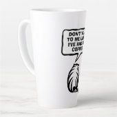 Sprich nicht mit mir, bis ich meine große Katze Ka Milchtasse (Linke Ecke)