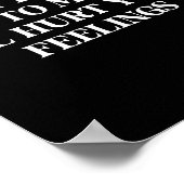 Sprich nicht mit mir, dass ich deinen Gefühlen sar Poster (Ecke)