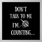 Sprich nicht mit mir, dass ich lustige Häkelchen z Poster (Vorne)