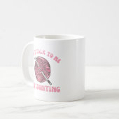 Sprich nicht mit mir, dass ich lustige Häkelgarne  Kaffeetasse (Vorderseite Links)