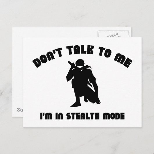 Sprich nicht mit mir, ich bin im Heimlichtmodus. Postkarte (Vorne/Hinten)