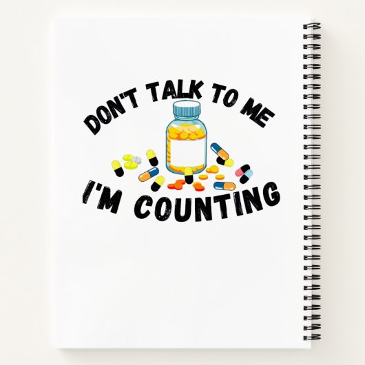 Sprich nicht mit mir, ich zähle notizblock (Rückseite)