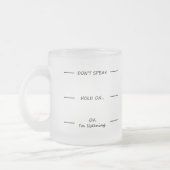 Sprich nicht! Tasse aus Sonnenglas (Links)