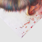 Sprich-nicht-Übel-Affe-Wasserfarben-Kunst Seidenpapier (Detail)