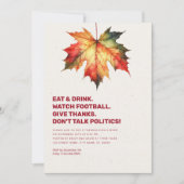 Sprich nicht über politische Textbasen - Erntedank Einladung (Vorderseite)