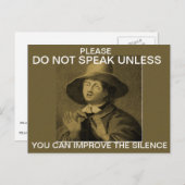 Sprich nicht, wenn... postkarte (Vorne/Hinten)