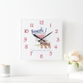 Sprich! Quadratische Wanduhr (Zuhause)