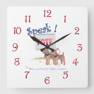 Sprich ! quadratische wanduhr