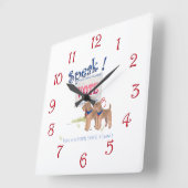 Sprich! Quadratische Wanduhr (Winkel)