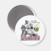 Sprich sanft, aber schwingt einen großen Stick! Ma Magnet (Vorderseite/Rückseite)