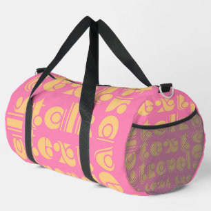 Sprich Text Reise Rosa Duffle Bag