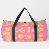 Sprich Text Reise Rosa Duffle Bag (Rückseite)