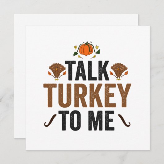 Sprich Türkei mit mir Funny Erntedank Fall Geschen (Vorne/Hinten)