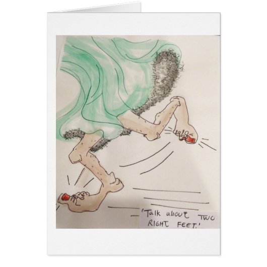 Sprich über zwei rechte Füße! (Vorne)