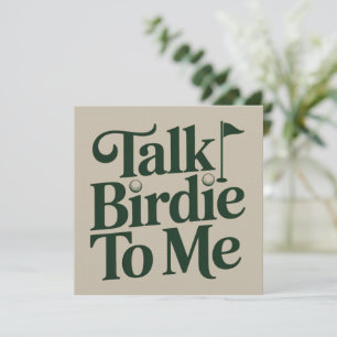 Sprich Vögelchen zu mir Golf Lustige Golferin Golf Einladung