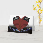 "Sprich wie ein Pirat"-Tag Karte (Gelbe Blume)