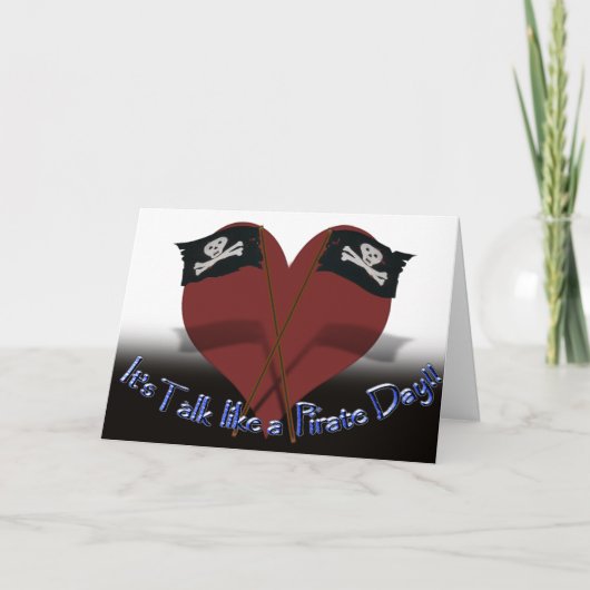 "Sprich wie ein Pirat"-Tag Karte (Vorderseite)