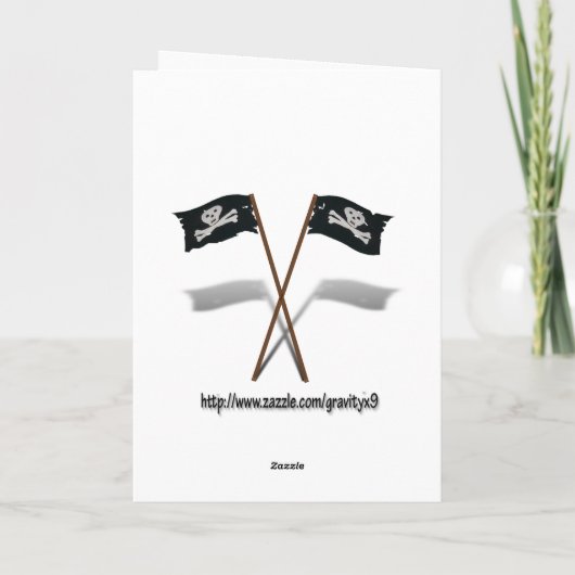 "Sprich wie ein Pirat"-Tag Karte (Rückseite)