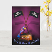 "Sprich wie ein Pirat"-Tag Karte (Gelbe Blume)