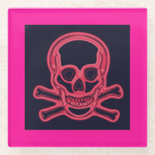 Sprich wie ein Piratentag, rosa Glasuntersetzer