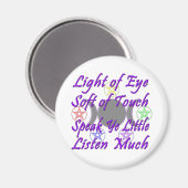 Sprich Ye Little lausche viel Magnet (Vorderseite/Rückseite)