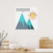 Sprich zu deinem Berg Schrift Poster (Küche)